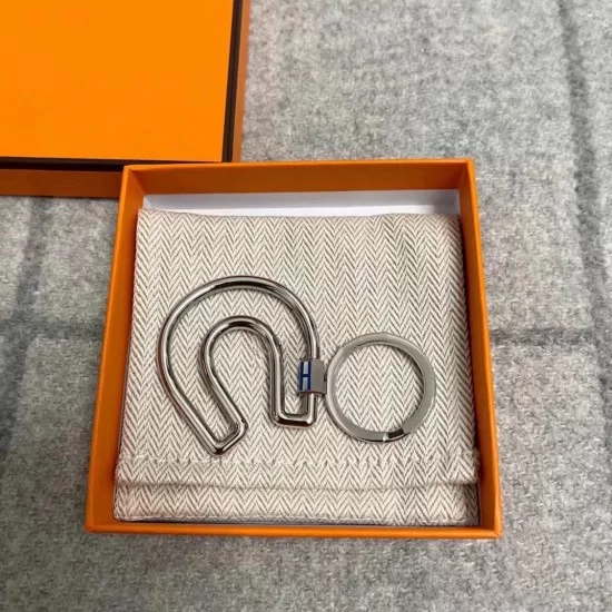 HERMES key ring key holder Illusion Key key ring Orange Pop